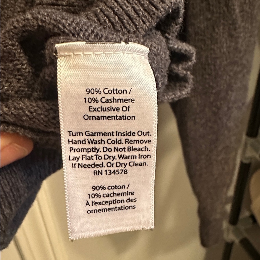 Vineyard Vines Men's Saltwater Quarter Zip Gray Sweatshirt Sweater Size Small - Picture 7 of 11